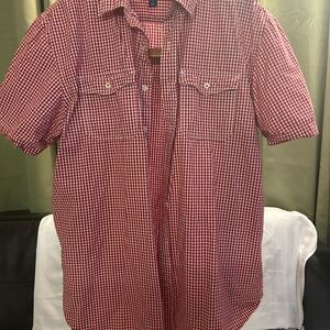 Old Navy Red Casual Button Down Shirt